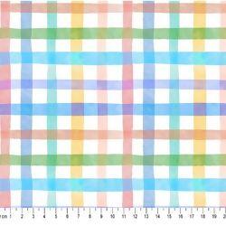 Tricoline estampa digital xadrez colorido - Renatta Tecidos